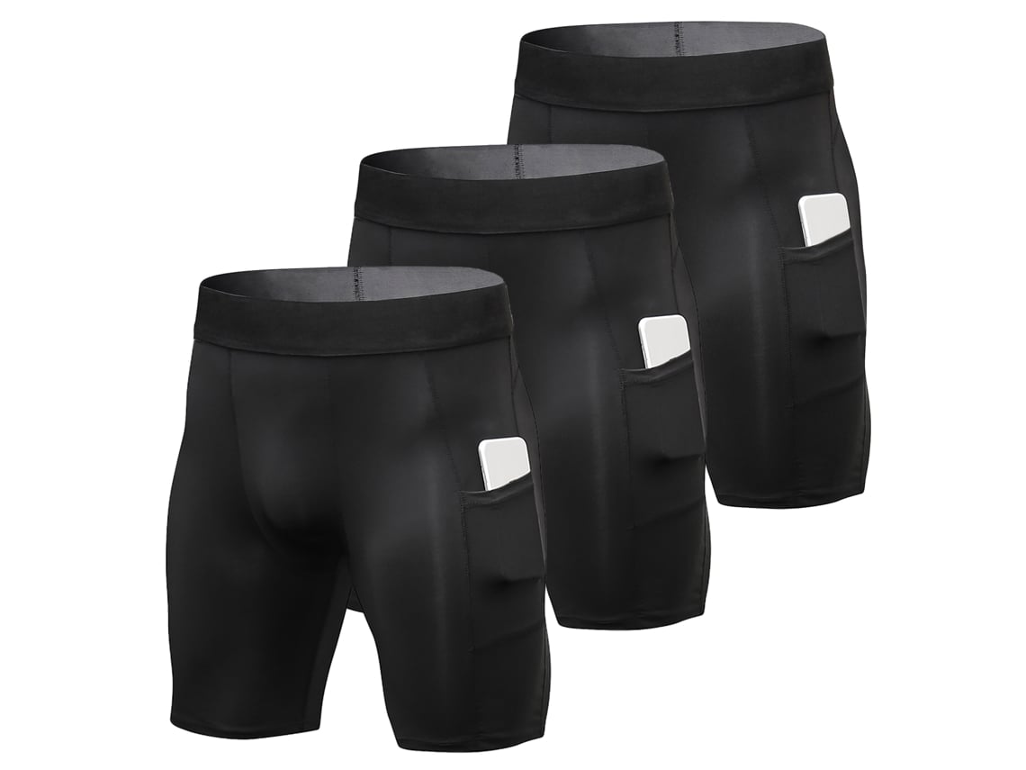 2026rebe-3 Pack Pantalones Cortos Deportivos Para Hombre Con Bolsillo Ropa Interior Activa Para Entrenamiento