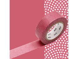 Cinta adhesiva decorativa con puntos - Rosa - 1,5 cmx7 m