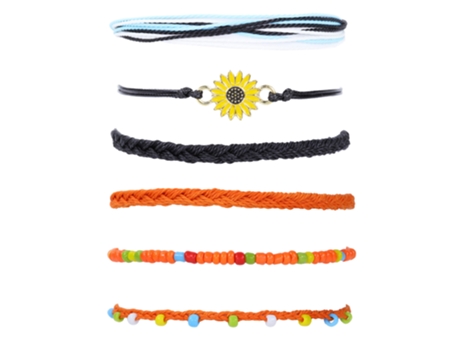 Juegos De Pulseras Para Niñas Adolescentes, Mujeres, Pulseras De Cuerda Impermeables, Tobilleras De Playa De Verano, Pulsera Tejida, Estilo 3 ZMDEC...