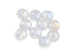 Juego de 6 x 10 mini globos de cristal transparente arcoíris para colgantes de botellas, 25 mm