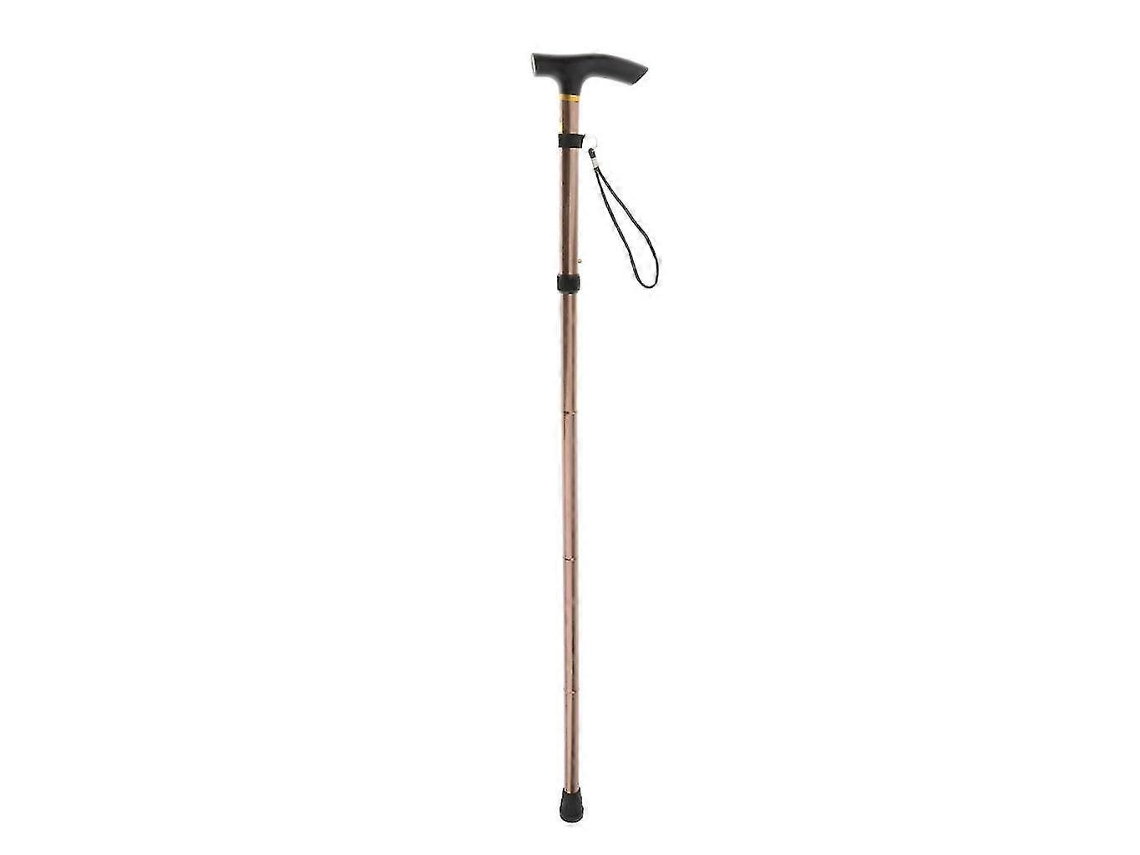 Bastón plegable de aluminio ligero, ajustable, marrón