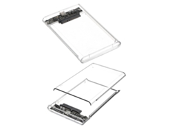 Caja Para Disco Duro De 2.5 Pulgadas Tipo C Transparente Para Hdd/ssd Sata, Instalación Fácil Luz Dorada