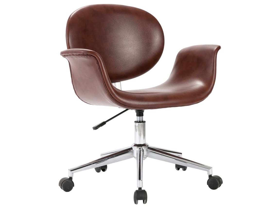 Silla de oficina VIDAXL Marrón Cuero artificial (67x62x87.5 cm)