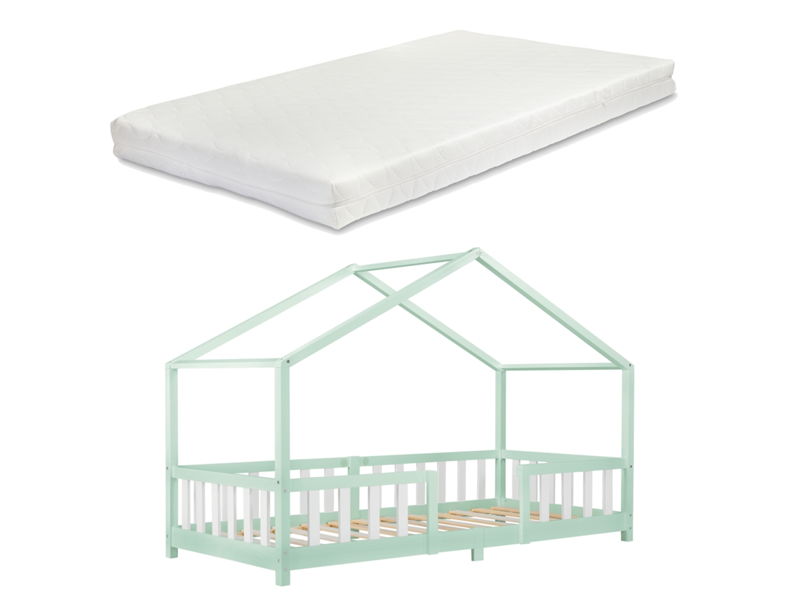 Estructura de Cama Infantil [EN.CASA] (Blanco - Madera - 90x200 cm)