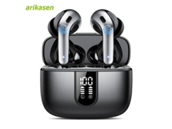 (negro B) Auriculares Inalámbricos Bluetooth, Resistentes Al Agua, Micrófono, Cancelación De Ruido, Batería De 52 Horas De Duración