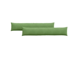 Cojines De Sofá 2 Uds Verde Claro 200 X 40 Cm Tela De Pana