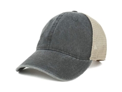 Gorra De Camionero De Malla Sin Estructura Con Pigmento Lavado, Ajustable, Talla Única (54-60 Cm).