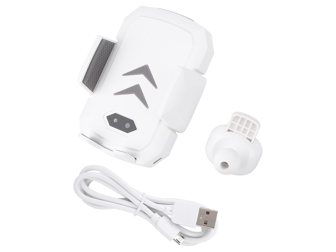 Suporte De Carro Carregador Sem Fio Rápido Sensor Infravermelho Para Celular Qi Branco