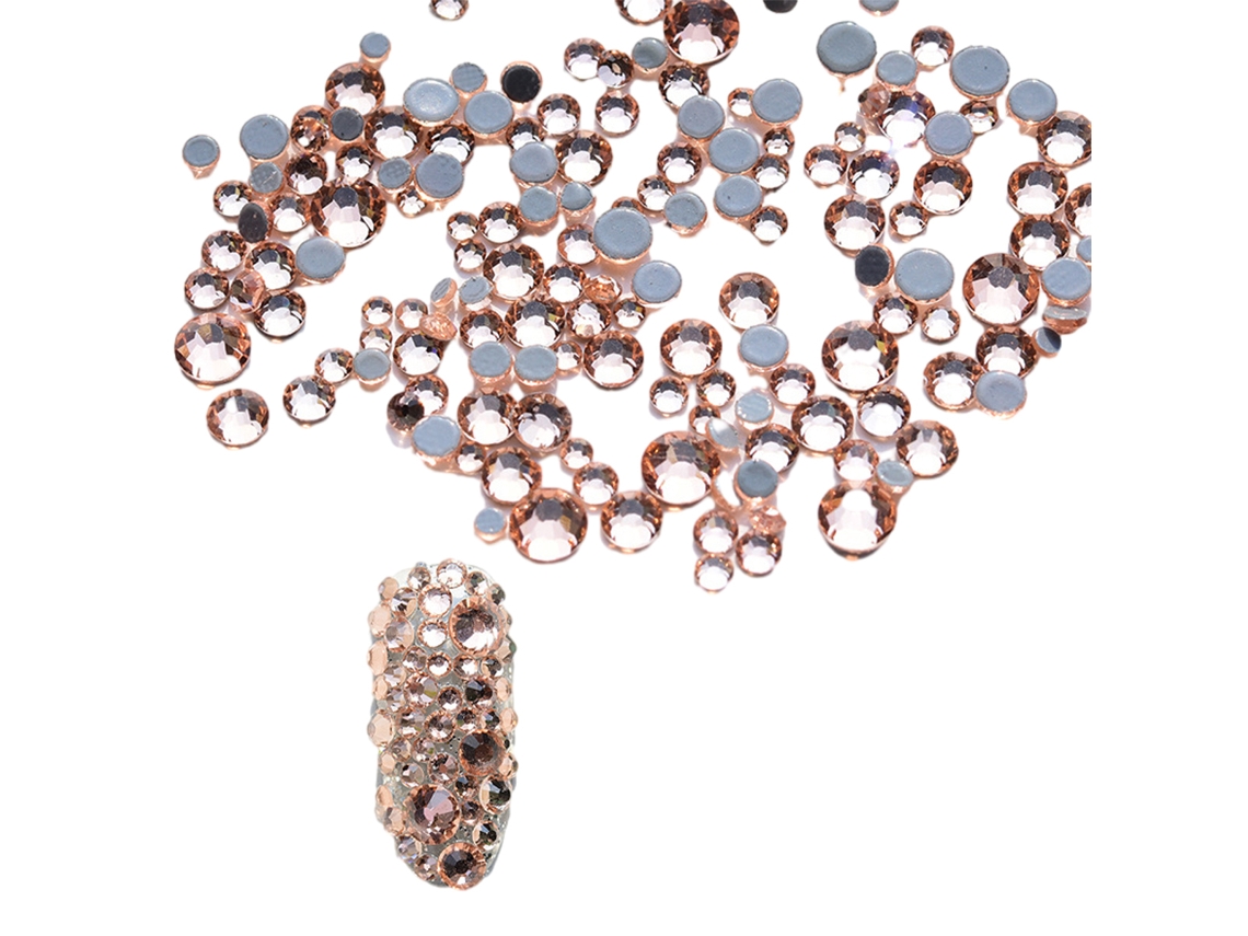 Cristales para uñas, 1500 piezas, piedras redondas de vidrio con parte trasera plana, 6 tamaños para decoración de uñas, maquillaje, ropa y zapatos. Kofihety