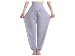 2026-pantalones Harem De Yoga Hippie Boho Para Mujer Verano Baggy Joggers Elásticos Talla Grande Xl Gris