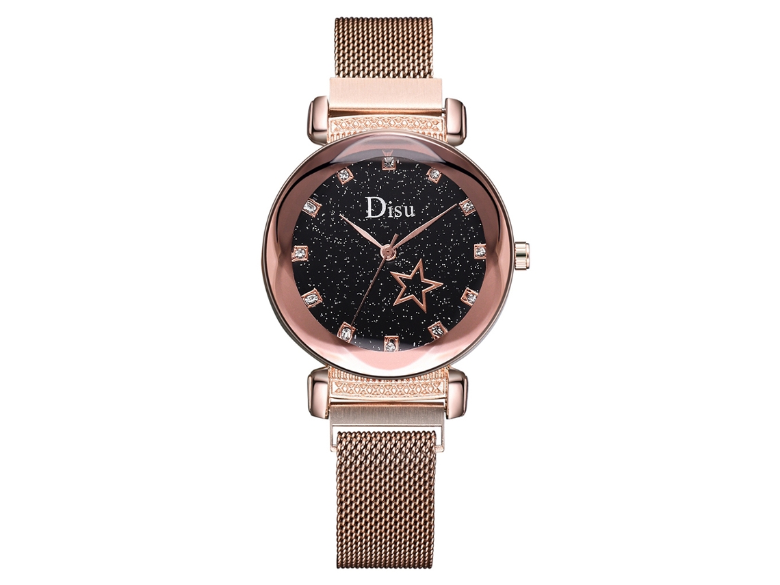 Reloj De Pulsera Analógico De Cuarzo De Aleación Con Esfera Redonda - Moda (oro Rosa)