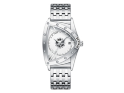 Reloj De Cuarzo Para Hombre (blanco) Con Diseño Esqueletizado Plateado