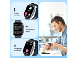 Fitness Tracker Smartwatch 2.0 Monitor de actividad con pantalla táctil para hombres con llamada Bluetooth a prueba de agua
