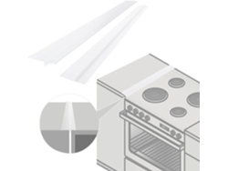 2 Tiras Silicona Blanco 63cm Sellado Para Cocina, Entre Encimeras/hornos
