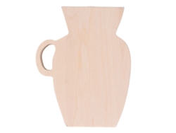 Jarrón de madera sencillo, estilo vintage, natural, duradero.