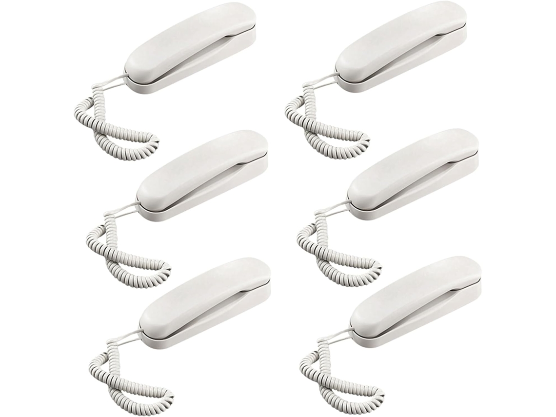 6 Teléfonos De Pared Con Cable, Estilo Hotel, Adecuados Para Baño/escuela/oficina