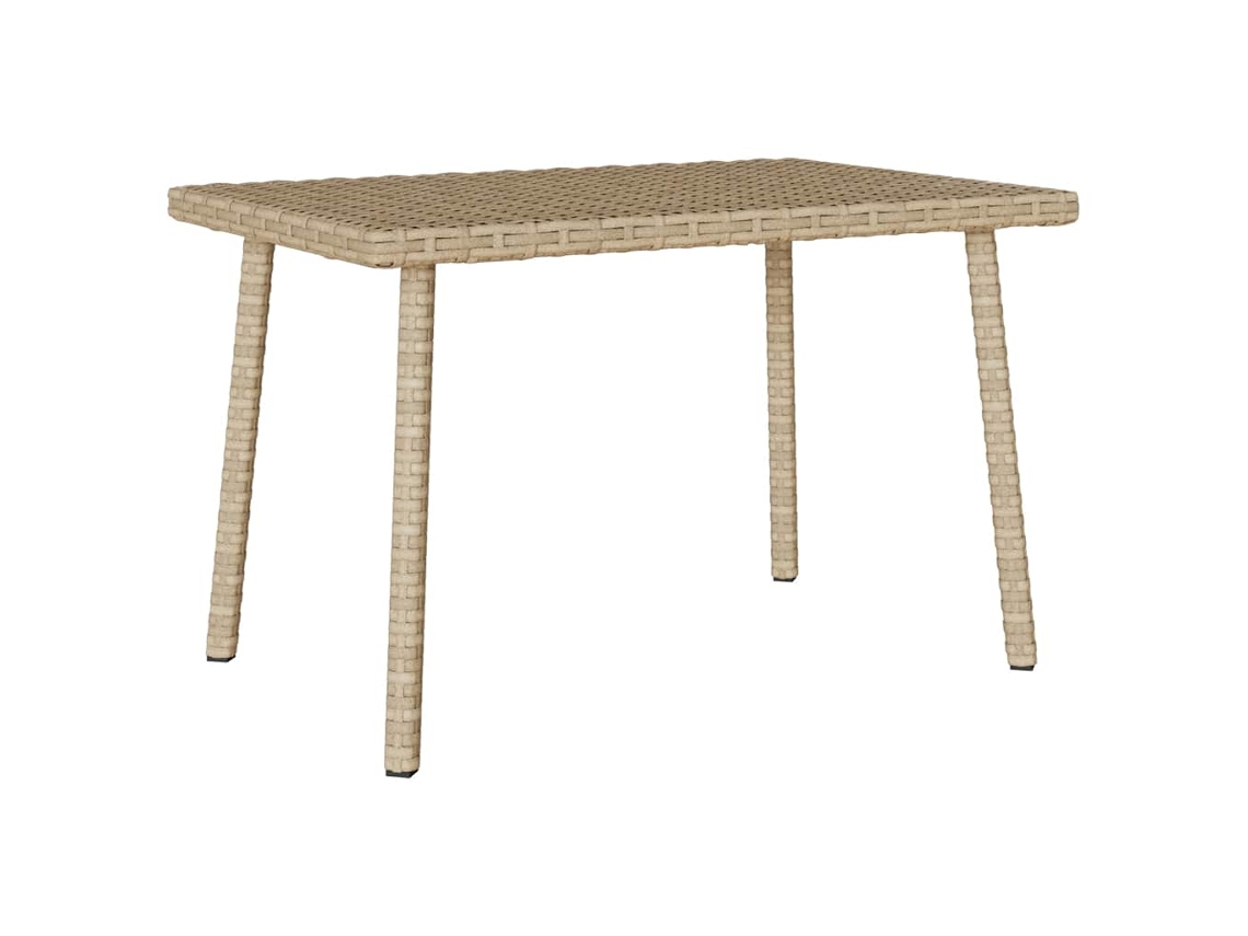 Mesa de centro rectangular de mimbre para jardín con patas beige MAISON EXCLUSIVE (60x40x37 cm)