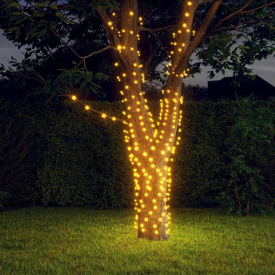 Luces de Navidad VIDAXL 5 Luces LED solares (5x200cm - Blanco cálido)