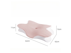 Almohada Para El Cuello Ergonómica De Seda Helada Transpirable Con Espuma Viscoelástica Para Dormir (rosa) Cuich