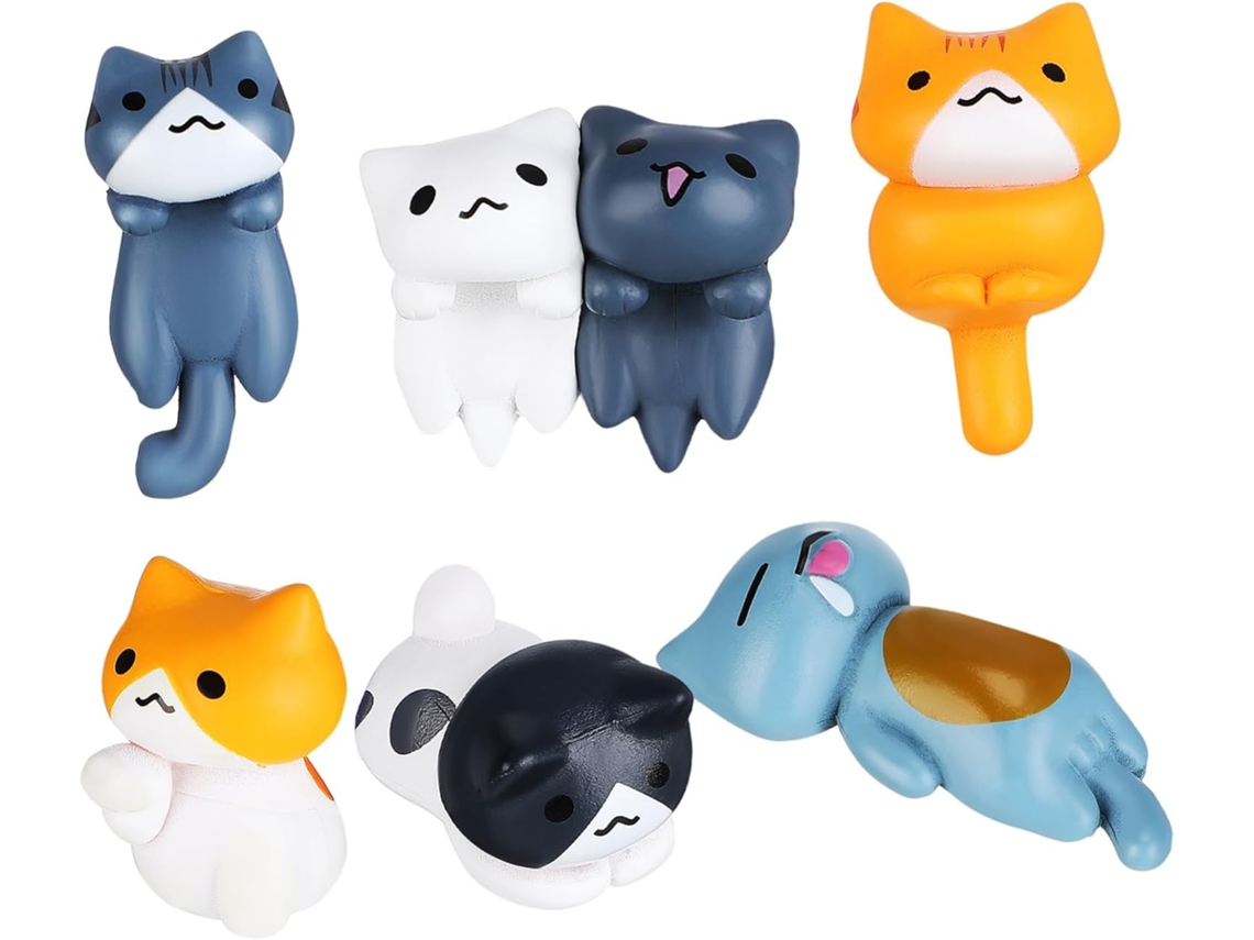 Juego De 6 Figuritas Decorativas De Gatos En Miniatura Para Terrario De Jardín, Adorno