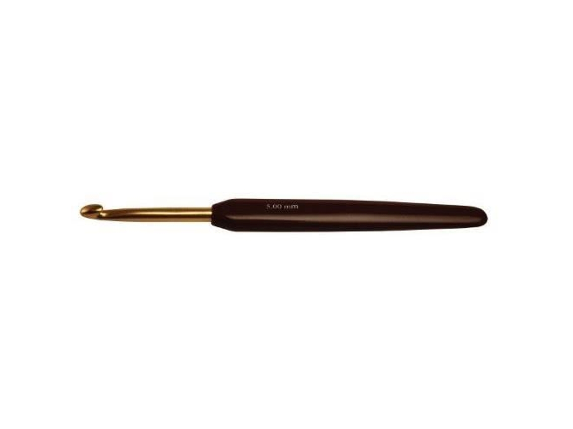 Aguja de crochet de aluminio dorado Knitpro de 6,5 mm