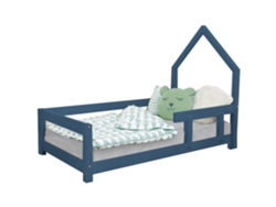 Cama cabaña infantil 90 x 200 azul marino 1 BENLEMI