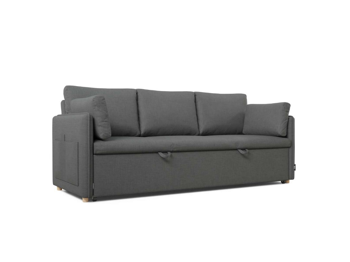 Sofá Cama Gris Antracita NALUI Nest 3 3 Plazas (211x86x88 cm)