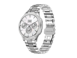 Smartwatch con Llamadas Bluetooth Varios Modos Deportivos y Detalles Diamantes Plata YEMAESRE