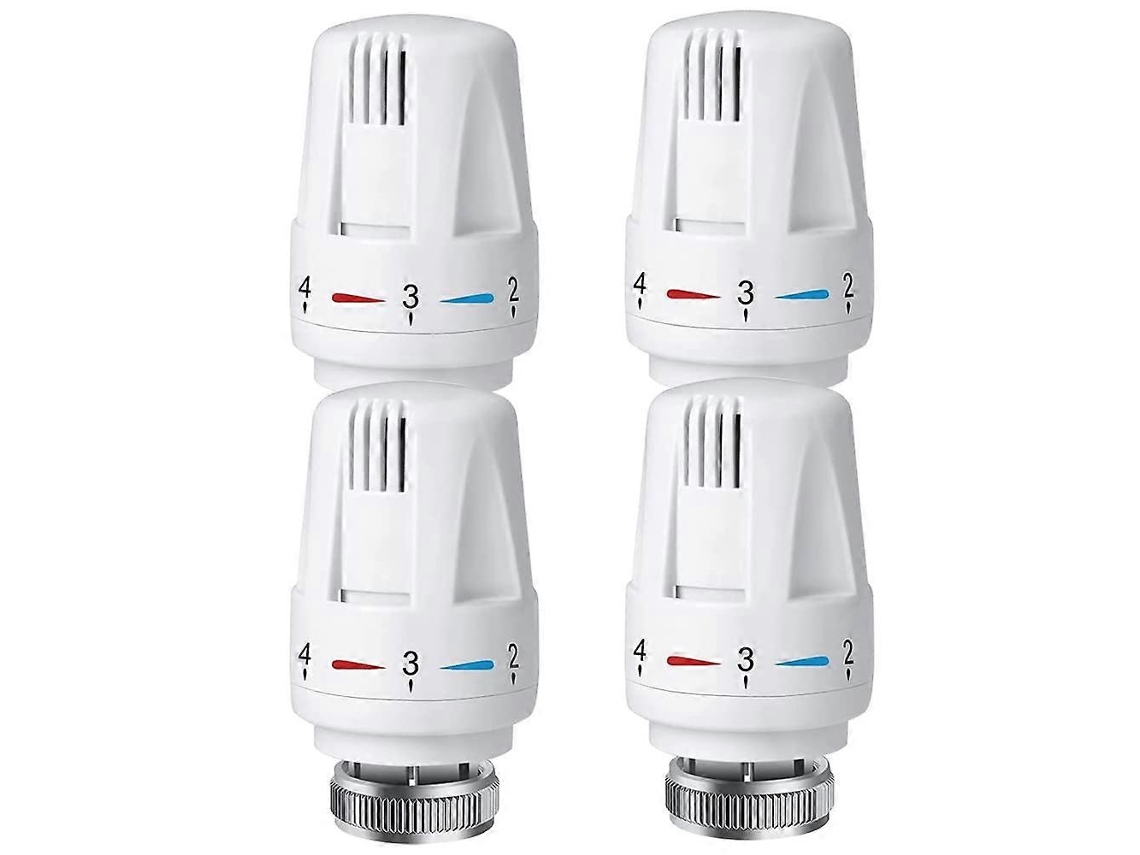 Válvula Termostática Para Radiador, 4 Piezas Cabeza Termostato Trv M30 X 1.5, Ajuste De Temperatura 5 Niveles