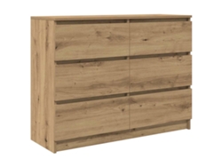 Aparador de madera de roble artesanal, MAISON EXCLUSIVE, 100x35x76 cm