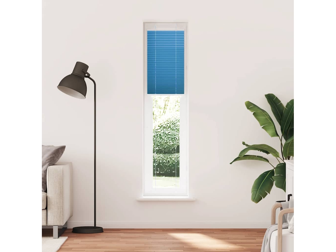 Maison Exclusive - Estor Plisado Azul 40x200 Cm Tela Ancho 39,4 Cm Poliéster