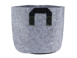 Bolsa De Cultivo Con Asas, Tela No Tejida, Para Hortalizas, Flores Y Jardín, 7 Galones, Gris/negro.