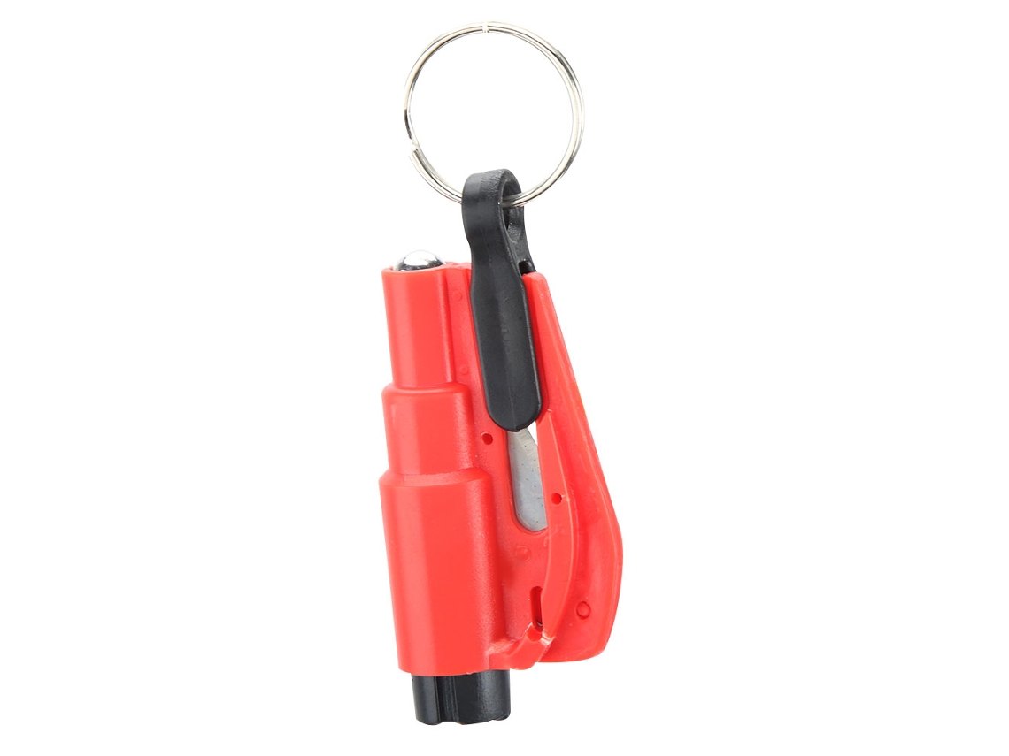 Martillo Rompeventanas De Coche Mini Multifuncional Para Escape De Emergencia, Color Rojo.