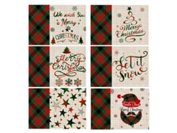 Sousplat Navideño, Mantel Rojo con Árbol de Navidad, Antideslizante y Lavable NEVEANCE