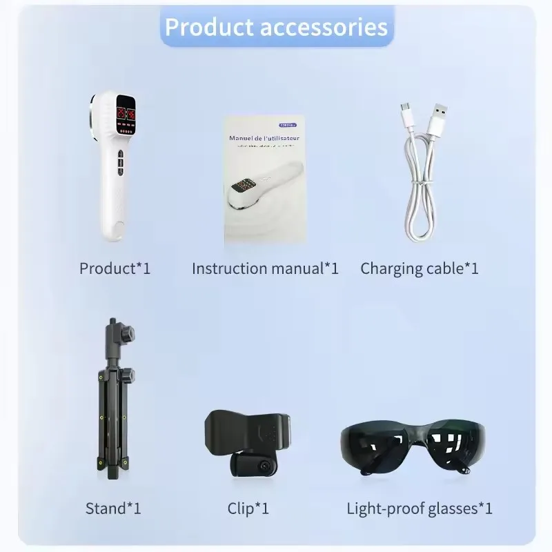 Dispositivo De Belleza Portátil Con Luz Roja, Luces Infrarrojas De 650 Nm Y 808 Nm Y Control Remoto.