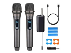 Micrófono Inalámbrico Micrófono Uhf Dual Inalámbrico Recargable Adecuado Para Conciertos Y Bodas