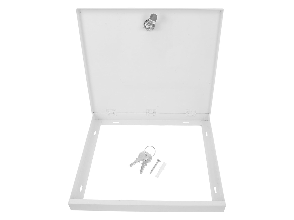 Placa Protectora Cuadrada De Acero Inoxidable Con Cerradura Para Caja Eléctrica Con Ventilación.