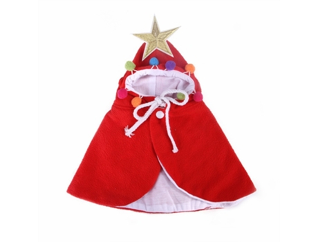 Mascota Traje De Navidad Cachorro Capa De Navidad Con Estrella Y Pompones Gato Capa De Papá Noel Con Fiesta De Sombrero De Papá Noel ELKUAIE M