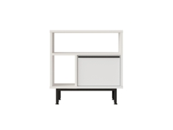 Mesa Auxiliar FURNLUX Ocean (Blanco, Madera Contrachapada - 60X26X60 Cm)