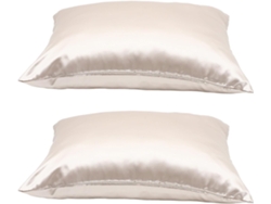 Juego De 2 Fundas De Almohada Refrescantes De Poliéster, 51 X 74 Cm, Color Beige Camel.