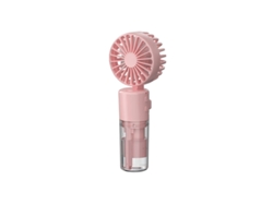 Ventilador nebulizador de agua 2 en 1 Eifson, 4 velocidades, plegable 180°, con depósito de agua extraíble (rosa)