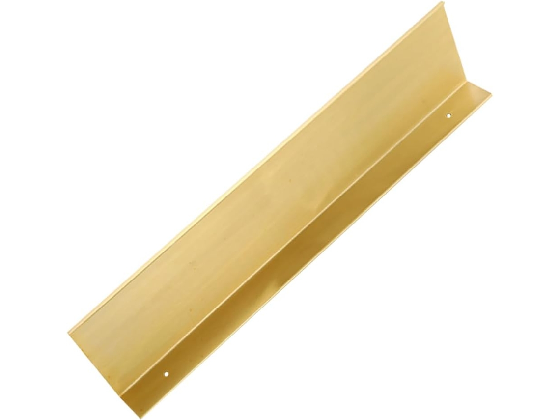 Estante Pared Espacial Aluminio Dorado Cepillado Capacidad Almacenamiento Carga Accesorios Baño Gran