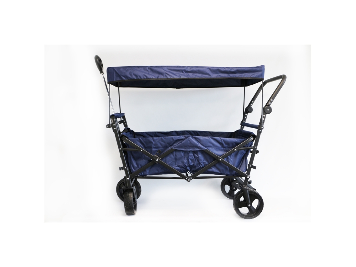 Carro De Mano Premium Xxl Carretilla Plegable, Azul Techo Vedes