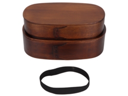 Fiambrera Japonesa De Madera De Dos Niveles Para Niños, Adultos, Escuela Y Trabajo.