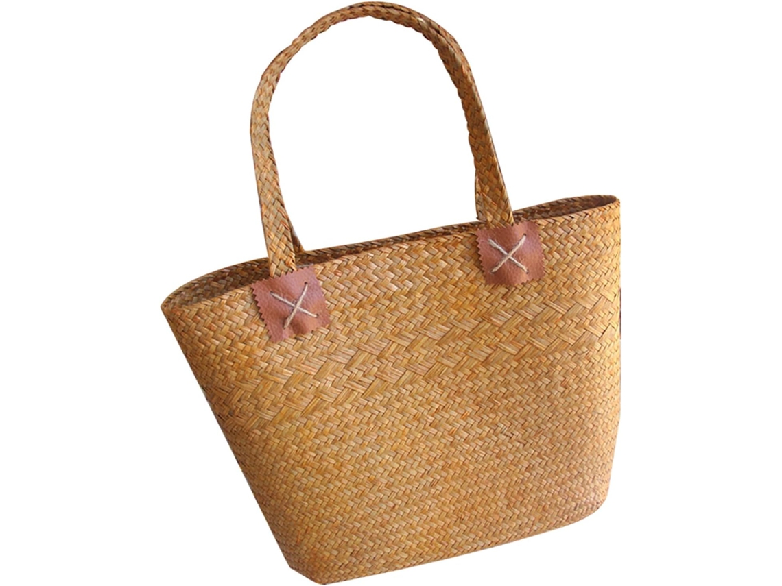 Bolso De Playa Junco Marino, Tejido A Mano,