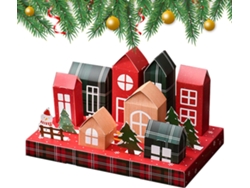 Cajas para productos de higiene personal, calendarios de adviento navideños, caja para empaquetar la casita con lazo para Gua Slowmoose