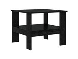Mesa De Centro | Mesa De Café | Mesa De Salón Roble Negro 57 X 55 X 45 Cm Madera De Ingeniería