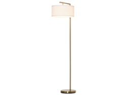 Lámpara De Pie E27, Metal, Acero, Lino, Dorado, Blanco, 153 Cm