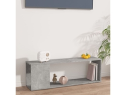 Mueble de Armario Tv 100X24X32 Cm Contrachapado Gris Cemento