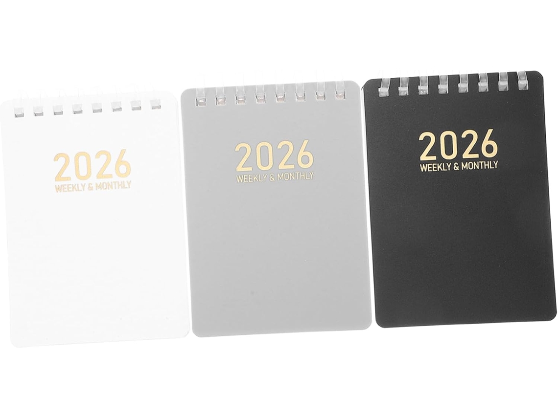 Cuaderno Espiral De 3 Piezas, Planificador Semanal, Bloc De Notas Compacto Para Organización Y